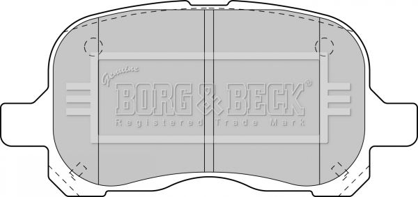 BORG & BECK stabdžių trinkelių rinkinys, diskinis stabdys BBP1771